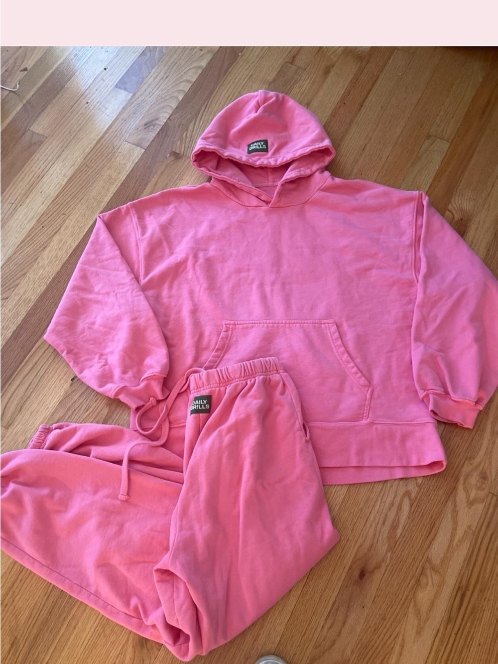 Daily Drills Pink Hoodie & Joggers Set